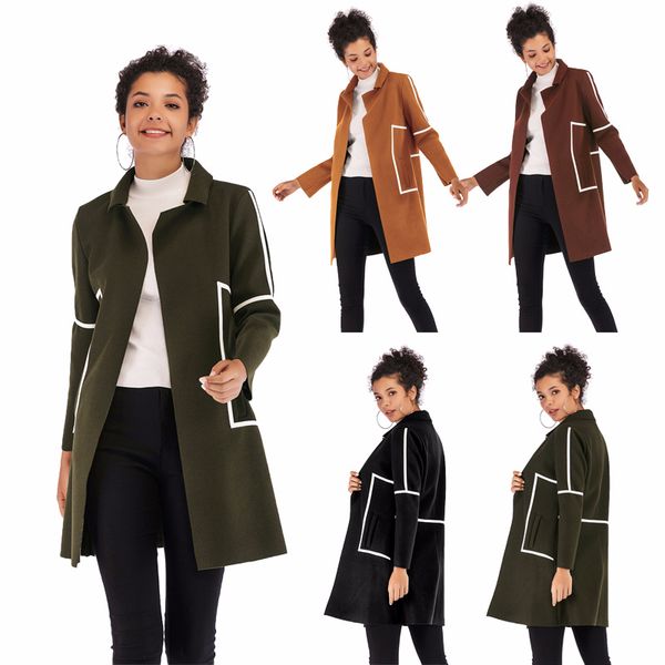 women thicken coat long sleeve turn-down collar coats ladies outwear female jacket autumn girls elegant overcoat streetwear, Black;brown
women thicken coat long sleeve turn-down collar coats ladies outwear female jacket autumn girls elegant overcoat streetwear, Black;brown