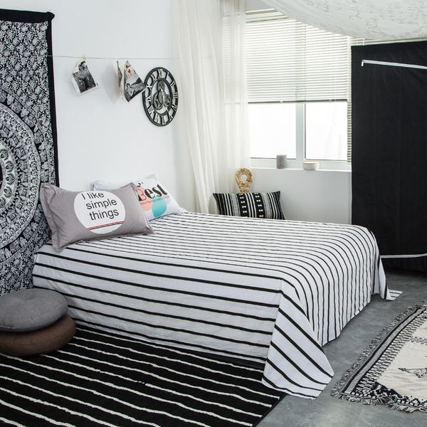 100% cotton black white stripe sheets flat sheet for kids bedding mattress cover bed sheet full queen king
100% cotton black white stripe sheets flat sheet for kids bedding mattress cover bed sheet full queen king