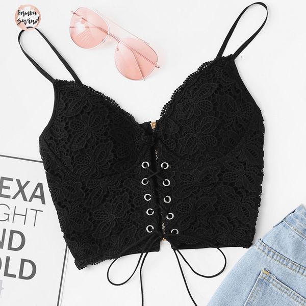 tank lace strap backless short women crop solid black lace summer casual beach boho women camis top, White
tank lace strap backless short women crop solid black lace summer casual beach boho women camis top, White