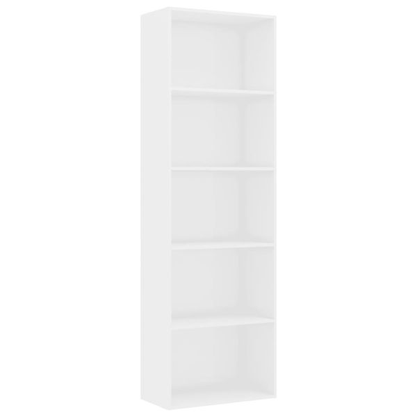 стеллаж 5 отсеки высокого gloss white 60 x 30 x 189 cm лдсп мебель для гостиной
