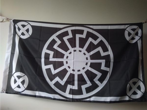 Black Sun Flag 90 x 150 cm Polyester Kolovrat Slavic Symbol Sun Wheel Svarog Solstice Runes Banner
Black Sun Flag 90 x 150 cm Polyester Kolovrat Slavic Symbol Sun Wheel Svarog Solstice Runes Banner