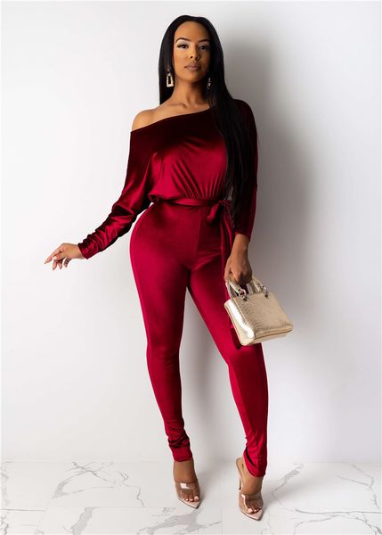 women velour jumpsuit stretch long sleeve overalls fashion bodysuit fall winter clothing bandage solid color rompers one shoulder 2226, Black;white
women velour jumpsuit stretch long sleeve overalls fashion bodysuit fall winter clothing bandage solid color rompers one shoulder 2226, Black;white