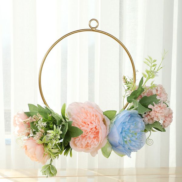 blue peony new wrought iron geometric wreath wall hanging decoration floral hoop wreath for wedding party wall hanging ornament
blue peony new wrought iron geometric wreath wall hanging decoration floral hoop wreath for wedding party wall hanging ornament