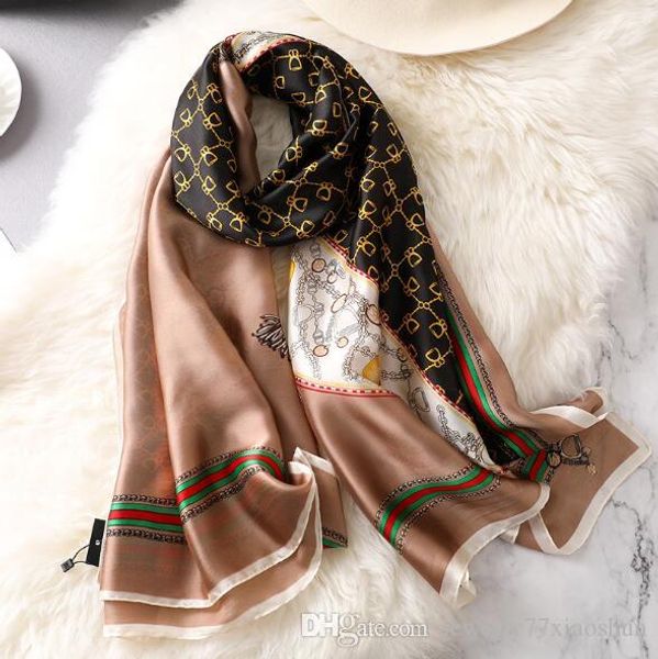 new spring and summer scarf female simulated silk summer sunscreen neck female middle and long fashion design shawl, Blue;gray
new spring and summer scarf female simulated silk summer sunscreen neck female middle and long fashion design shawl, Blue;gray