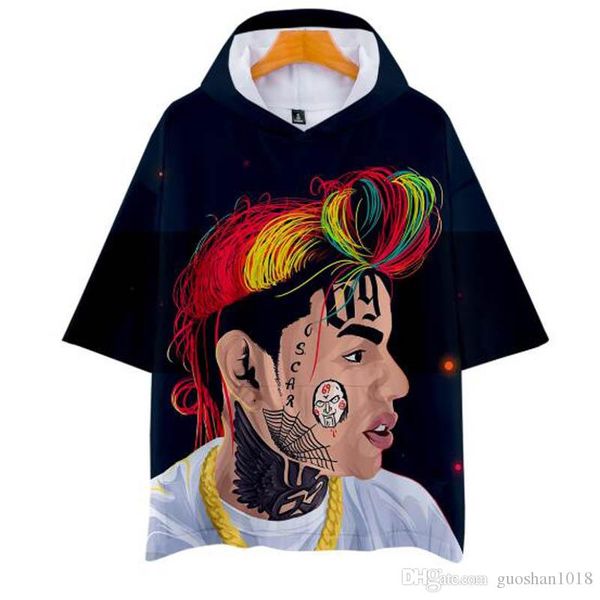 2019 new 3d 6ix9ine hooded t-shirt summer short sleeve fashion sala cool hooded harajuku men and women fashion hoodies, White;black
2019 new 3d 6ix9ine hooded t-shirt summer short sleeve fashion sala cool hooded harajuku men and women fashion hoodies, White;black