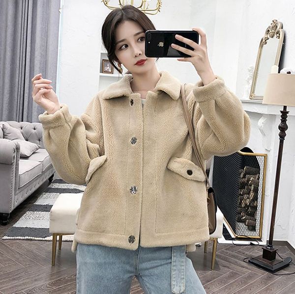 grain velvet coat female short paragraph 2019 autumn and winter new korean version solid lamb fur coat cardigan short tide, Black
grain velvet coat female short paragraph 2019 autumn and winter new korean version solid lamb fur coat cardigan short tide, Black