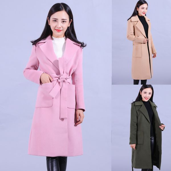 office lady sashes women long woolen coat wide-waisted women's jacket turn-down collar cashmere coat and jacket, Black
office lady sashes women long woolen coat wide-waisted women's jacket turn-down collar cashmere coat and jacket, Black