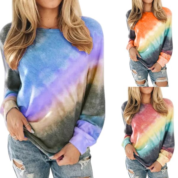2020 new autumn women's hoodies casual tie-dye printed long sleeve o-neck pullover ladies fashion holiday street rainbow hoodie, Black
2020 new autumn women's hoodies casual tie-dye printed long sleeve o-neck pullover ladies fashion holiday street rainbow hoodie, Black