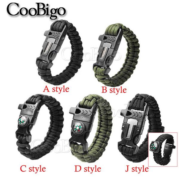 1pcs paracord bracelet scraper whistle compass buckle emergency survival 550 parachute cord outdoor camping travel kits, Black;white
1pcs paracord bracelet scraper whistle compass buckle emergency survival 550 parachute cord outdoor camping travel kits, Black;white