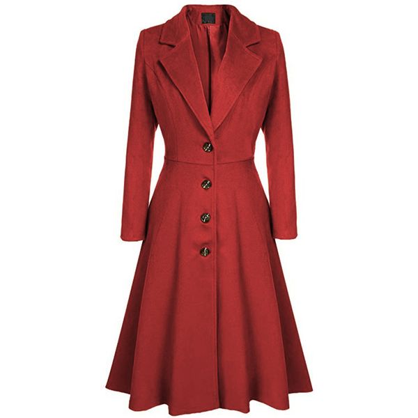 women vintage classy wool blends elegant slim lapel v neck empire a line coat long sleeve wool blends long jacket women, Black
women vintage classy wool blends elegant slim lapel v neck empire a line coat long sleeve wool blends long jacket women, Black