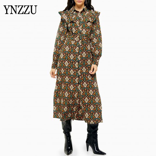 new turn down collar office ladies print shirt dress long boho dress casual long sleeve elegant party vestidos ynzzu yd431, Black;gray
new turn down collar office ladies print shirt dress long boho dress casual long sleeve elegant party vestidos ynzzu yd431, Black;gray