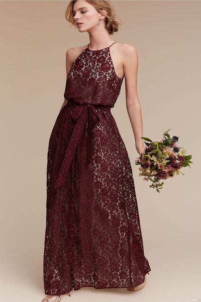 full lace burgundy blush pink sheath bridesmaid dresses halter neck sleeveless floor length maid of honor prom gowns wedding guest dresses, White;pink
full lace burgundy blush pink sheath bridesmaid dresses halter neck sleeveless floor length maid of honor prom gowns wedding guest dresses, White;pink
