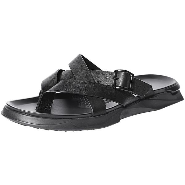 summer genuine leather flip-flops male outer casual sandals outdoor mens slippers beach outdoor anti-skid cowhide, Black
summer genuine leather flip-flops male outer casual sandals outdoor mens slippers beach outdoor anti-skid cowhide, Black
