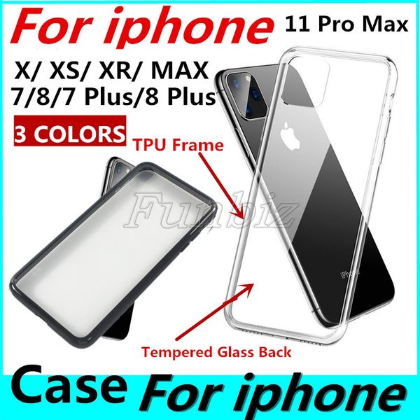 for iphone 11 pro max x xr xs max tempered glass back colorful phone case tpu edge phone case protective shell cover
for iphone 11 pro max x xr xs max tempered glass back colorful phone case tpu edge phone case protective shell cover