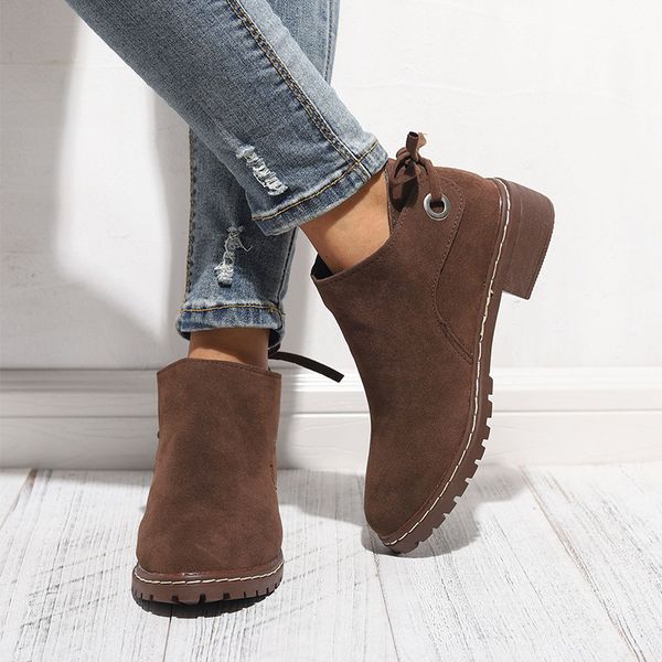 women autumn lace up flock ankle boots ladies bowtie platform thick middle heels fashion female casual cotton shoes 2019 new, Black
women autumn lace up flock ankle boots ladies bowtie platform thick middle heels fashion female casual cotton shoes 2019 new, Black