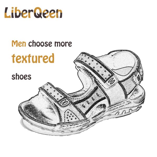 liberqeen men summer fashion sandals beach shoes genuine leather comfortable casual shoes men roman style big size, Black
liberqeen men summer fashion sandals beach shoes genuine leather comfortable casual shoes men roman style big size, Black