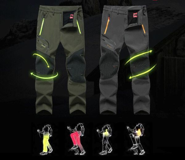 autumn and winter men and women trousers waterproof hiking pants outdoor plus velvet thick pants fleece soft shell pants, Black
autumn and winter men and women trousers waterproof hiking pants outdoor plus velvet thick pants fleece soft shell pants, Black