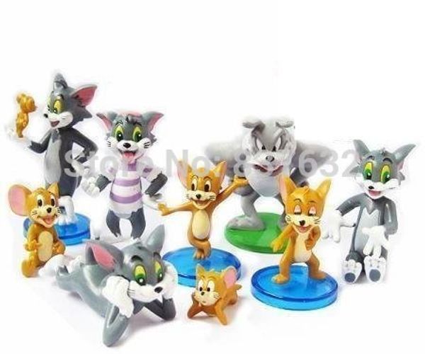 kids tom and jerry 9 piece play set with 9 tom, jerry, and spike figures ing