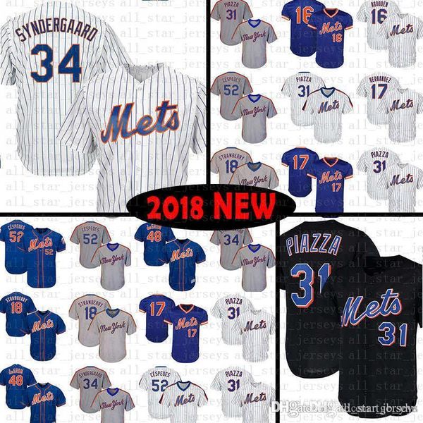 31 Mike Piazza 34 Noah Syndergaard New York Baseball Jersey Mets Cespedes Gooden Hernandez Strawberry 48 deGrom 30 Michael Conforto
31 Mike Piazza 34 Noah Syndergaard New York Baseball Jersey Mets Cespedes Gooden Hernandez Strawberry 48 deGrom 30 Michael Conforto