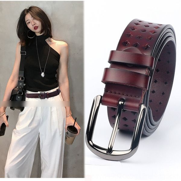 genuine leather punching pin buckle all-match hollow leather women's belt women's belt, Black;brown
genuine leather punching pin buckle all-match hollow leather women's belt women's belt, Black;brown