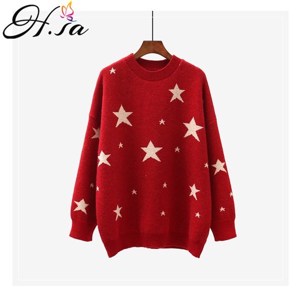 h.sa women long pullovers and sweater 2019 spring jumpers oversized stars sweaters loose casual sweet knit pull femme, White;black
h.sa women long pullovers and sweater 2019 spring jumpers oversized stars sweaters loose casual sweet knit pull femme, White;black