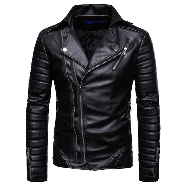 dropshipping mens leather jacket spring fashion men's casual motorcycle pu leather jacket lapel oblique zipper coat male clothes, Black
dropshipping mens leather jacket spring fashion men's casual motorcycle pu leather jacket lapel oblique zipper coat male clothes, Black