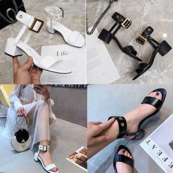 2020 new calfskin leather sandal luxury designer women sandals women's shoes fashion chunky heels brand high heel, Black
2020 new calfskin leather sandal luxury designer women sandals women's shoes fashion chunky heels brand high heel, Black