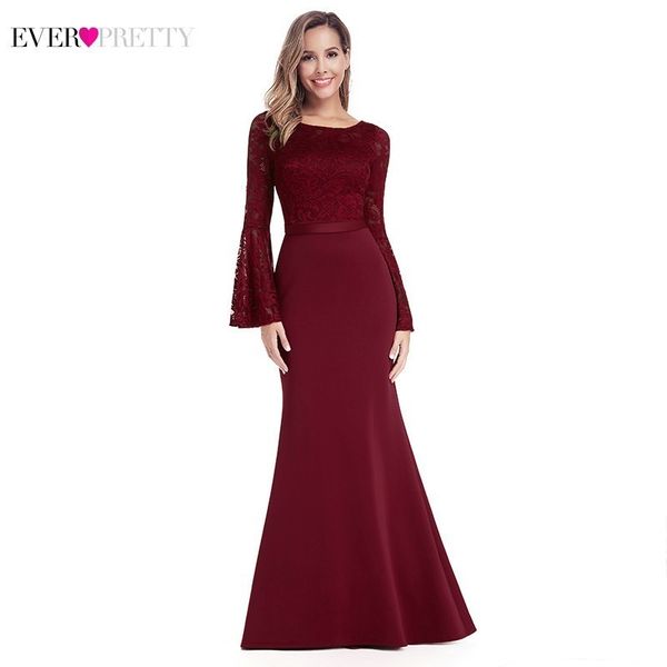 burgundy long prom dresses 2019 ever pretty mermaid o-neck lace full sleeve elegant women evening party dresses vestidos de gala, White;black
burgundy long prom dresses 2019 ever pretty mermaid o-neck lace full sleeve elegant women evening party dresses vestidos de gala, White;black
