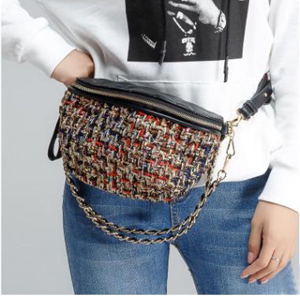 waist bag women fanny packs tweed chains belt bag brand waist pocket knitted handbag lady check plaid bags 2018 new j224
waist bag women fanny packs tweed chains belt bag brand waist pocket knitted handbag lady check plaid bags 2018 new j224