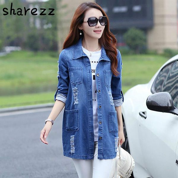 denim jacket women 2019 new spring autumn fashion long sleeve plus size 5xl jeans coat female casual ripped denim jacket top, Black;brown
denim jacket women 2019 new spring autumn fashion long sleeve plus size 5xl jeans coat female casual ripped denim jacket top, Black;brown
