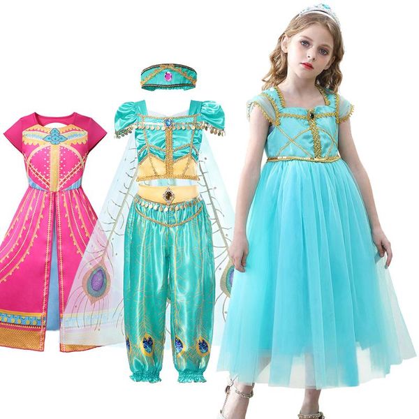 summer jasmine princess dress girls aladdin's lamp frock fancy costume child cosplay party carnival halloween gown green clothes, Red;yellow
summer jasmine princess dress girls aladdin's lamp frock fancy costume child cosplay party carnival halloween gown green clothes, Red;yellow