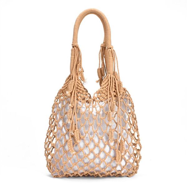 women tassels handbag 2020 new hollow mesh woven bag mori straw bag holiday cotton rope net beach with lined
women tassels handbag 2020 new hollow mesh woven bag mori straw bag holiday cotton rope net beach with lined