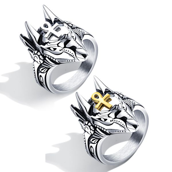 new fashion anubis id rings male jewelry men's rings gift for party cross animals punk jewelry steel color gj626, Golden;silver
new fashion anubis id rings male jewelry men's rings gift for party cross animals punk jewelry steel color gj626, Golden;silver