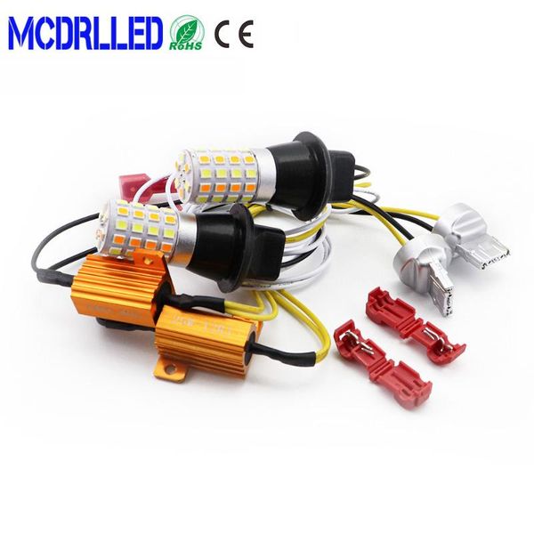dual color 7440 canbus smd 54leds t20 w21w wy21w light daytime running light+turn signal dual mode drl led external lights
dual color 7440 canbus smd 54leds t20 w21w wy21w light daytime running light+turn signal dual mode drl led external lights