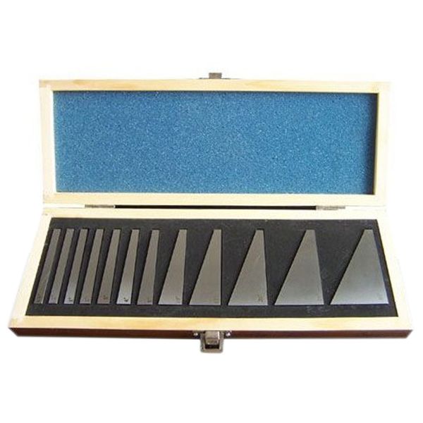 12-piece steel angle gauge block set with case precisions angle blocks set 1/4 to 30 degree gauge milling machinist lathe tool
12-piece steel angle gauge block set with case precisions angle blocks set 1/4 to 30 degree gauge milling machinist lathe tool