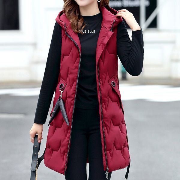 autumn winter vest women waistcoat 2019 new female sleeveless vest jacket hooded warm long thicken warm cotton coat#j30, Black;white
autumn winter vest women waistcoat 2019 new female sleeveless vest jacket hooded warm long thicken warm cotton coat#j30, Black;white