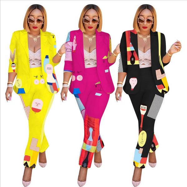 осень зима tracksuit полного рукав мультфильм печать пиджаки брюки костюм из двух частей установить офис леди outfit равномерных женщин набо, White;black
осень зима tracksuit полного рукав мультфильм печать пиджаки брюки костюм из двух частей установить офис леди outfit равномерных женщин набо, White;black