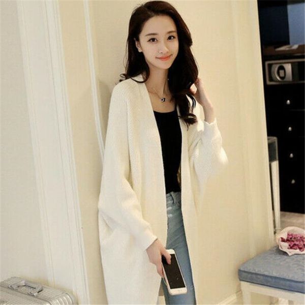fashion women sweater long bat sleeve knitted plus colorful solid cardigan sweater outwear coat warm autumn winter, Black
fashion women sweater long bat sleeve knitted plus colorful solid cardigan sweater outwear coat warm autumn winter, Black