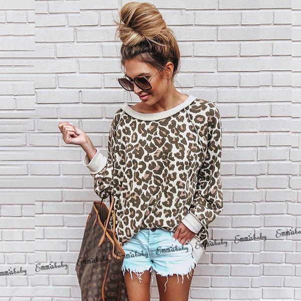 2018 women clothing casual blouse leopard loose female blouses shirts ladies blusas shirt long sleeve blouses slim fit, White
2018 women clothing casual blouse leopard loose female blouses shirts ladies blusas shirt long sleeve blouses slim fit, White