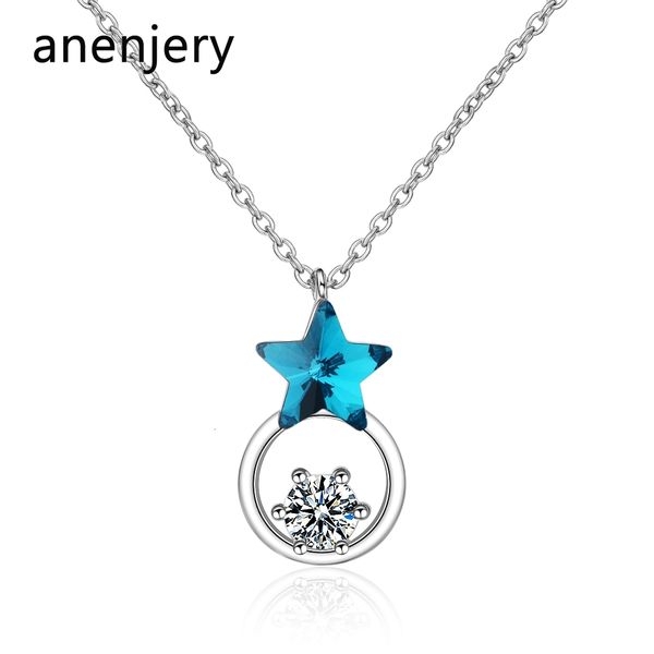 simple blue star single aaa zircon pendant 925 sterling silver necklace for women chain choker collier
simple blue star single aaa zircon pendant 925 sterling silver necklace for women chain choker collier