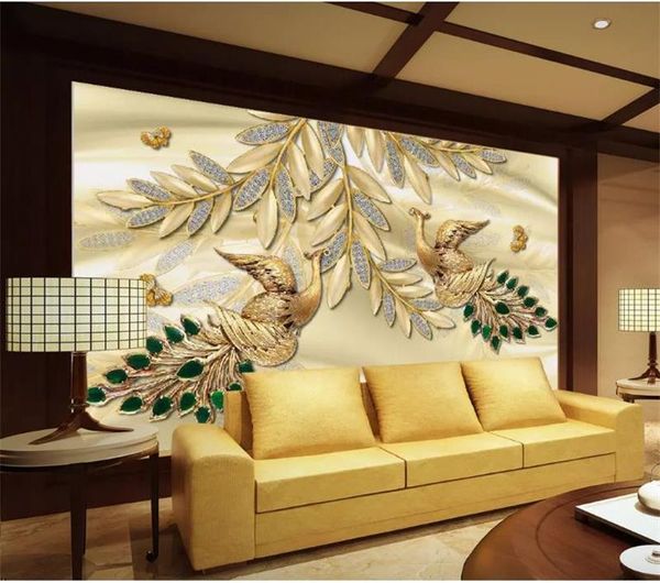 custom size 3d p wallpaper living room mural golden jewelry peacock pattern 3d picture sofa tv background wallpaper non-woven sticker
custom size 3d p wallpaper living room mural golden jewelry peacock pattern 3d picture sofa tv background wallpaper non-woven sticker