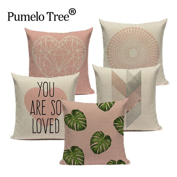 pink geometric nordic cushion cover tropic palm leaf throw pillow cover linen cushion case sofa bed decorative heart pillowcase
pink geometric nordic cushion cover tropic palm leaf throw pillow cover linen cushion case sofa bed decorative heart pillowcase