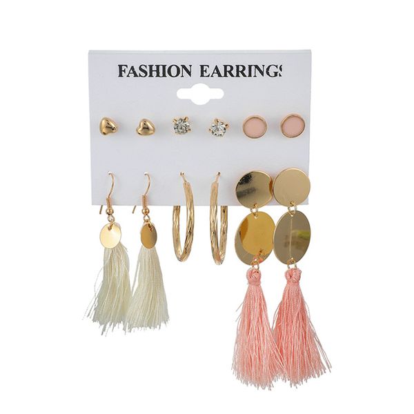 summer design 6 piece dangle earring women creative fashion love geometry tassel combination jewelry kolczyki wiszace 30jul16, Golden;silver
summer design 6 piece dangle earring women creative fashion love geometry tassel combination jewelry kolczyki wiszace 30jul16, Golden;silver