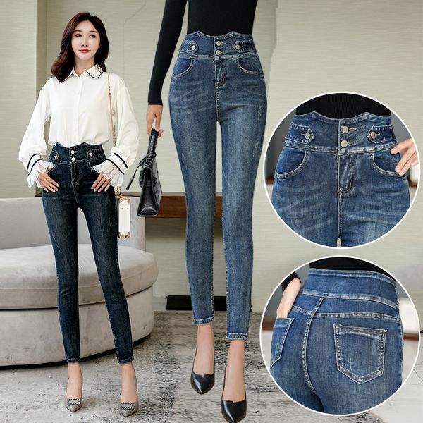 women high waist stretch skinny jeans simple blue black spring female mom slim fit cotton casual washed denim pencil pants
women high waist stretch skinny jeans simple blue black spring female mom slim fit cotton casual washed denim pencil pants