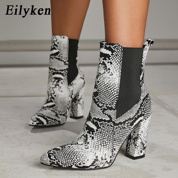 eilyken fashion snakeskin print ankle boots for women serpentine elastic pointed toe square heel boots size 41 42, Black
eilyken fashion snakeskin print ankle boots for women serpentine elastic pointed toe square heel boots size 41 42, Black