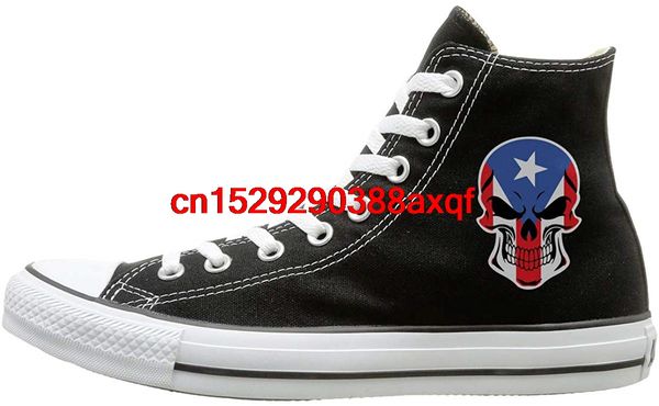 canvas shoes puerto rican flag skull casual high lace ups sport sneakers for men's women's, Black
canvas shoes puerto rican flag skull casual high lace ups sport sneakers for men's women's, Black