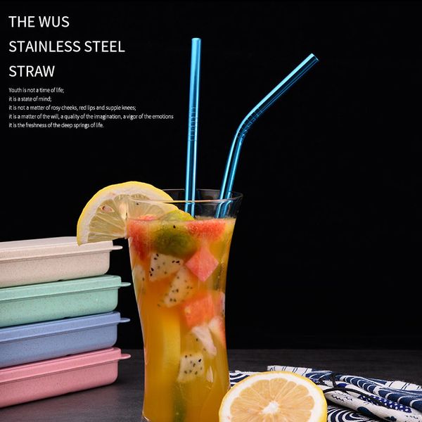 304 stainless steel colorful straw environmental protection metal straw milk/tea/coffee reusable cocktail straw support customization
304 stainless steel colorful straw environmental protection metal straw milk/tea/coffee reusable cocktail straw support customization