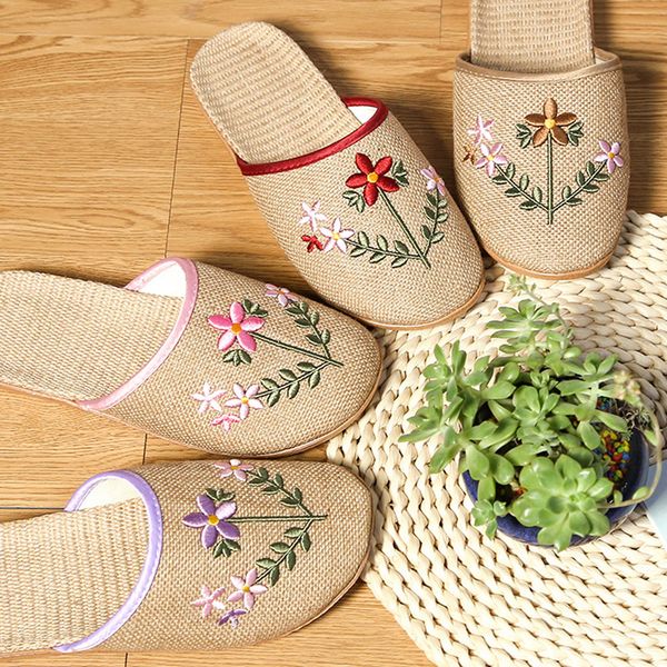new embroidered flax slippers summer casual home open toe slippers slip-proof men's lovers casual flax slides, Black
new embroidered flax slippers summer casual home open toe slippers slip-proof men's lovers casual flax slides, Black