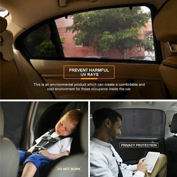 2pcs car side window mesh sunshade cover shield uv protectors x66