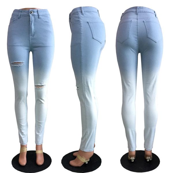 gradient color women designer jeans fashion ripped patchwork long skinny pencil pants women slim fit jeans, Blue
gradient color women designer jeans fashion ripped patchwork long skinny pencil pants women slim fit jeans, Blue